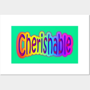 Cherishable Neon Retro Rainbow Posters and Art